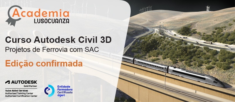 Está confirmado um novo curso de Civil 3D para projeto de ferrovias