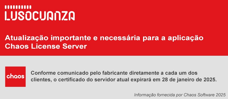 Atualização Chaos License Server até dia 28.01.2025