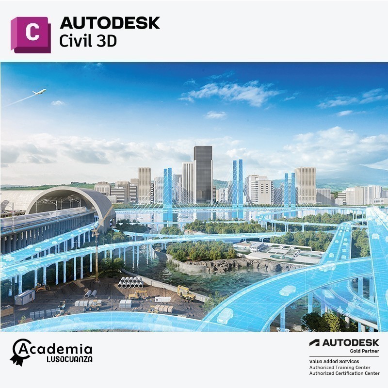 Com o Civil 3D Projeto de Estradas aprende-se a modelar corredores, definir modelos de terreno, criar rasantes, superelevações e alargamentos, e projetar interseções, rotundas e acessos. Com o Subassembly Composer pode-se criar secções tipo personalizadas, cálculo de volumes e materiais, análise de projeto e criação de layouts e relatórios detalhados.