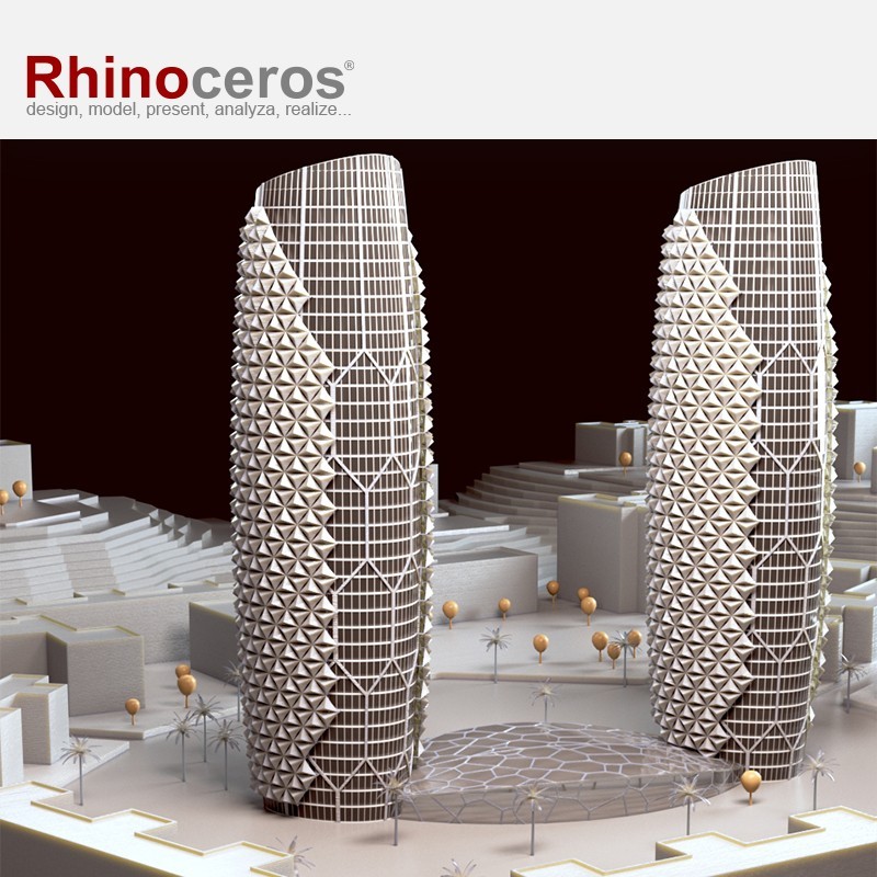 O Rhinoceros é um programa fantástico com a precisão habitual dos programas de CAD e com o potencial de gerar modelos 3D de forma muito intuitiva. Permite desenvolver modelos 3D conceptuais, maquetas virtuais, diagramas e imagens 3D para apresentação. É um software de referência para a criação de modelos 3D com formas orgânicas baseadas em superfícies NURBS.