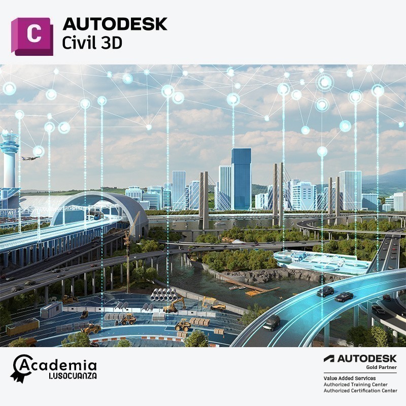 O curso Civil 3D Base abrange desde os conceitos básicos e configuração inicial do programa até a criação de superfícies, alinhamentos, perfis, secções transversais, quantificação de materiais e elaboração de layouts. Os participantes aprenderão a criar e editar projetos de forma eficiente, explorando as diversas aplicações do software em diferentes áreas, como topografia (com ressalva ao módulo Survey, não incluído), projeto de terrenos, paisagismo e arquitetura.