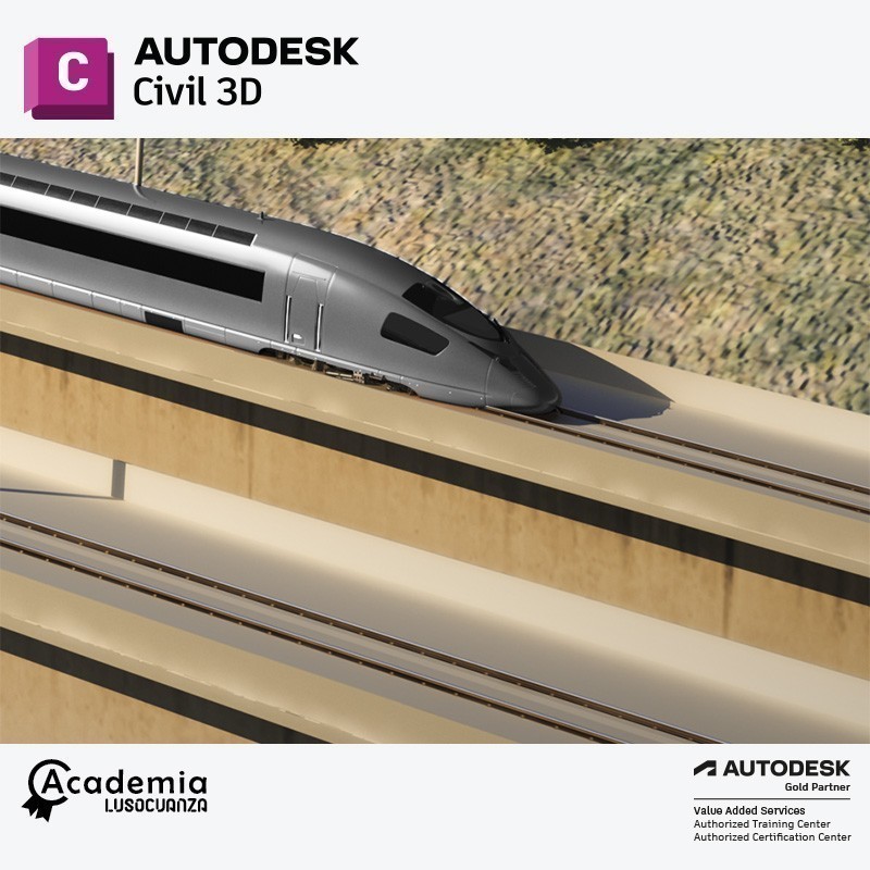 Com este módulo de Civil 3D pode-se desenvolver projetos de ferrovias precisos, modelar corredores, definir modelos de terreno, criar rasantes, rampas, curvas e transições, e projetar cruzamentos, plataformas e desvios. é também abordado o Subassembly Composer para criar seções tipo personalizadas para ferrovias, análise de projeto e criação de layouts e relatórios detalhados.