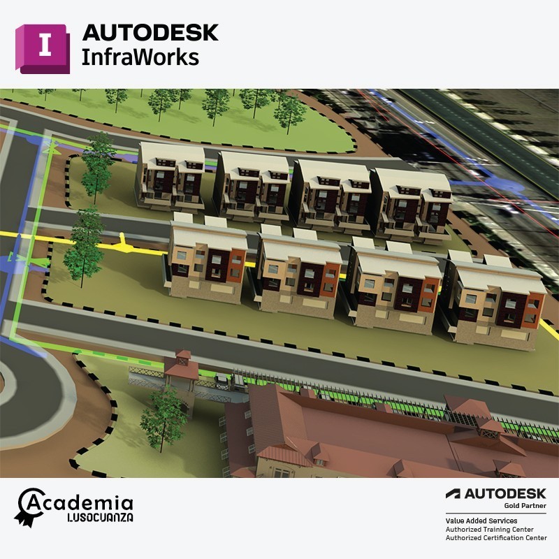 O InfraWorks é uma plataforma BIM geoespacial e de engenharia que permite o planeamento e construção de infraestruturas baseados em dados reais. 
Com o InfraWorks os projetistas podem antecipar os riscos e desafios do projeto de forma a tomarem as melhores decisões com base em análises e simulações utilizando modelos inteligentes.
