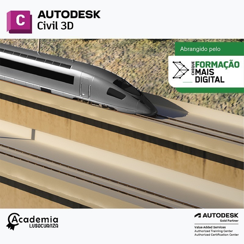 Com este módulo de Civil 3D pode-se desenvolver projetos de ferrovias precisos, modelar corredores, definir modelos de terreno, criar rasantes, rampas, curvas e transições, e projetar cruzamentos, plataformas e desvios. é também abordado o Subassembly Composer para criar seções tipo personalizadas para ferrovias, análise de projeto e criação de layouts e relatórios detalhados.