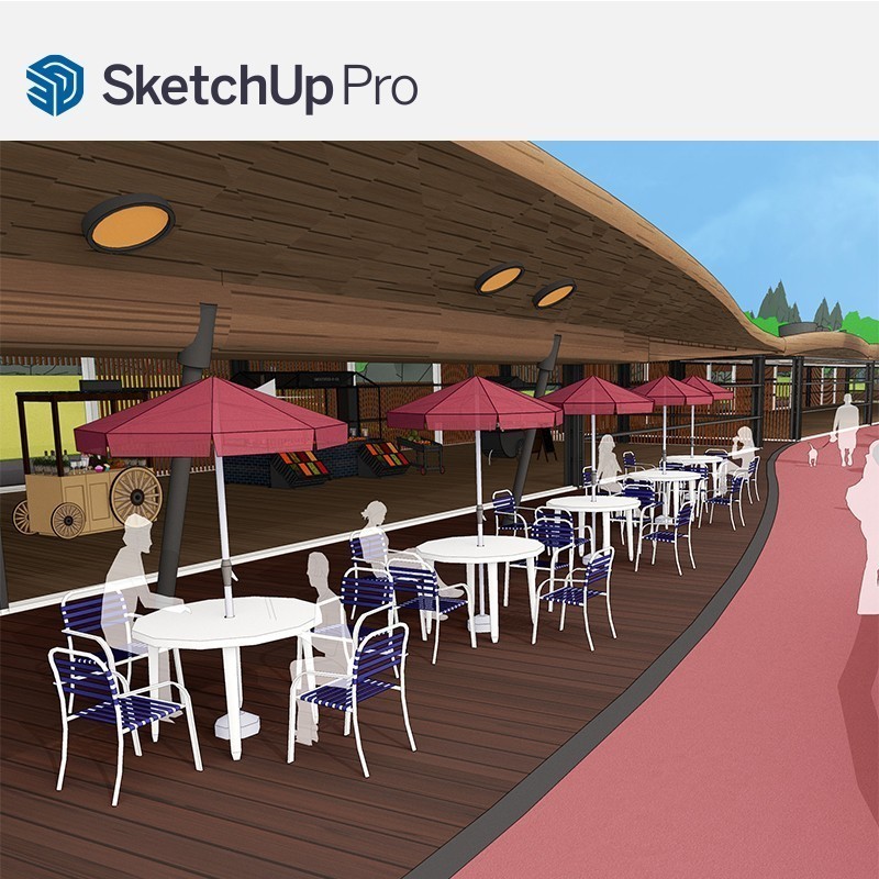 O SketchUp Pro é uma ferramenta surpreendentemente poderosa e simples de usar.
Utilizada para criar, visualizar, apresentar e modificar ideias 3D, rápida e facilmente, tenta ligar a simplicidade e espontaneidade do desenho a lápis com a rapidez e flexibilidade do computador.
O SketchUp Pro foi desenvolvido com o objetivo de colocar a modelação 3D acessível a todos. 
A nossa formação pode incluir o V-Ray para SketchUp que é o líder Mundial nos motores de render.