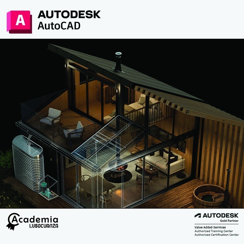 O AutoCAD é o programa de CAD mais utilizado em Portugal e no resto do mundo. Extremamente preciso e rigoroso, este programa permite explorar, sob a forma 2D ou 3D, todas as suas ideias, quer se trate de visualizar modelos conceptuais ou de gerar desenhos de construção.