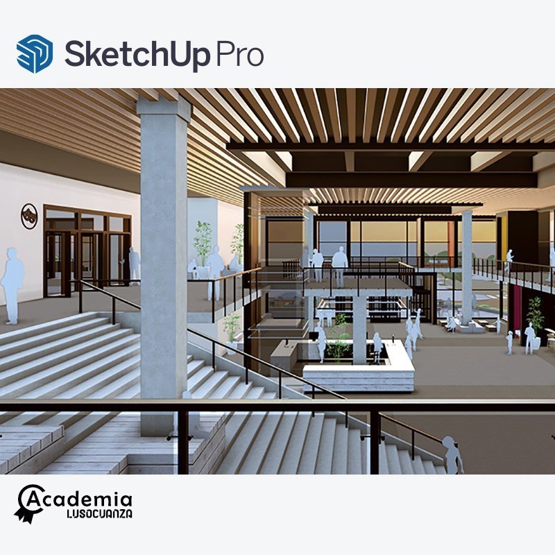 O SketchUp Pro é uma ferramenta surpreendentemente poderosa e simples de usar.
Utilizada para criar, visualizar, apresentar e modificar ideias 3D, rápida e facilmente, tenta ligar a simplicidade e espontaneidade do desenho a lápis com a rapidez e flexibilidade do computador.
O SketchUp Pro foi desenvolvido com o objetivo de colocar a modelação 3D acessível a todos. 
A nossa formação pode incluir o V-Ray para SketchUp que é o líder Mundial nos motores de render.