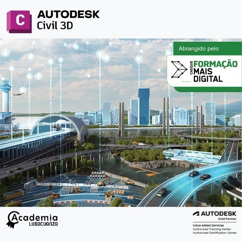 O curso Civil 3D Base abrange desde os conceitos básicos e configuração inicial do programa até a criação de superfícies, alinhamentos, perfis, secções transversais, quantificação de materiais e elaboração de layouts. Os participantes aprenderão a criar e editar projetos de forma eficiente, explorando as diversas aplicações do software em diferentes áreas, como topografia (com ressalva ao módulo Survey, não incluído), projeto de terrenos, paisagismo e arquitetura.